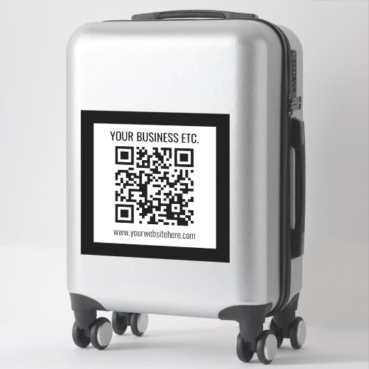 Ihr Firmenname und Ihr bearbeitbarer QR-Code Aufkleber (Koffer)