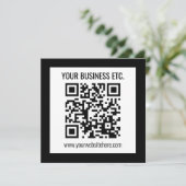 Ihr Firmenname und Ihr bearbeitbarer QR-Code Einladung (Stehend Vorderseite)