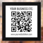 Ihr Firmenname und Ihr bearbeitbarer QR-Code Fensteraufkleber (Blatt 2)