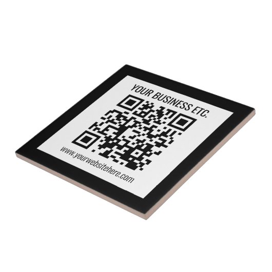 Ihr Firmenname und Ihr bearbeitbarer QR-Code Fliese (Seite)