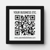 Ihr Firmenname und Ihr bearbeitbarer QR-Code Fotoplatte (Vorderseite)