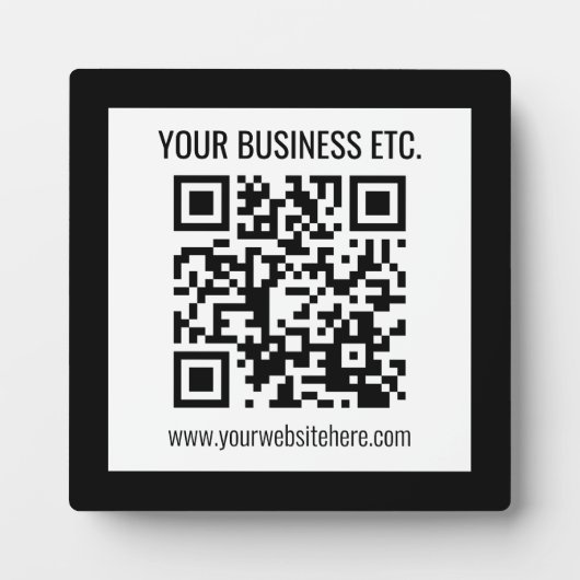 Ihr Firmenname und Ihr bearbeitbarer QR-Code Fotoplatte (Vorderseite)