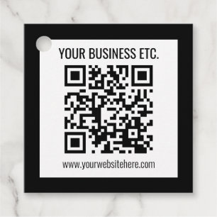 Ihr Firmenname und Ihr bearbeitbarer QR-Code Geschenkanhänger