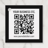 Ihr Firmenname und Ihr bearbeitbarer QR-Code Geschenkanhänger (Vorderseite)