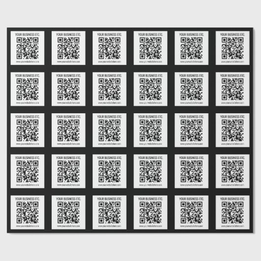 Ihr Firmenname und Ihr bearbeitbarer QR-Code Geschenkpapier (Flach)