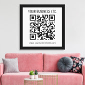 Ihr Firmenname und Ihr bearbeitbarer QR-Code Leinwanddruck (Insitu (Wohnzimmer))