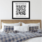 Ihr Firmenname und Ihr bearbeitbarer QR-Code Leinwanddruck (Insitu (Schlafzimmer))