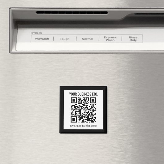 Ihr Firmenname und Ihr bearbeitbarer QR-Code Magnet (In Situ (Geschirrspüler))