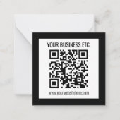 Ihr Firmenname und Ihr bearbeitbarer QR-Code Mitteilungskarte (Vorderseite)