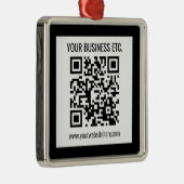Ihr Firmenname und Ihr bearbeitbarer QR-Code Ornament Aus Metall (Rechts)