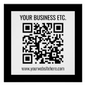 Ihr Firmenname und Ihr bearbeitbarer QR-Code Poster (Vorderseite)