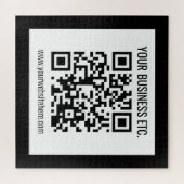 Ihr Firmenname und Ihr bearbeitbarer QR-Code Puzzle (Horizontal)