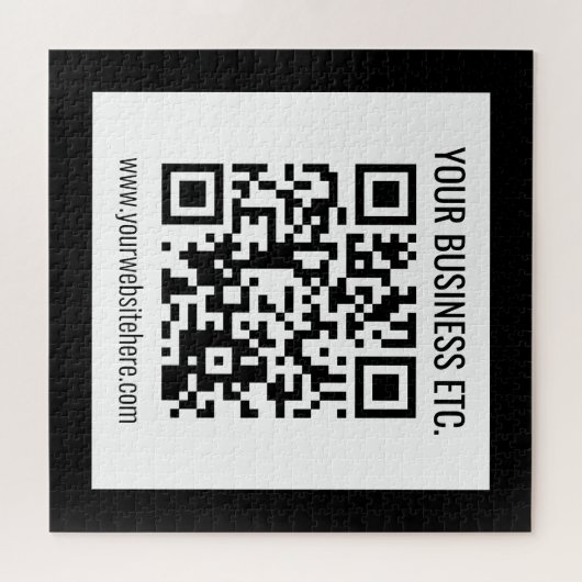 Ihr Firmenname und Ihr bearbeitbarer QR-Code Puzzle (Horizontal)
