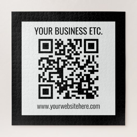 Ihr Firmenname und Ihr bearbeitbarer QR-Code Puzzle (Vertikal)