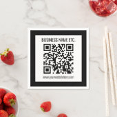 Ihr Firmenname und Ihr bearbeitbarer QR-Code Serviette (Beispiel)