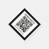 Ihr Firmenname und Ihr bearbeitbarer QR-Code Serviette (Ecke)