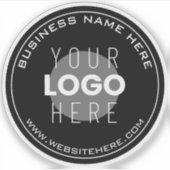 Ihr Firmenname, Website + hochgeladenes Bild Aufkleber (Vorderseite)
