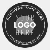 Ihr Firmenname, Website + hochgeladenes Bild Runder Aufkleber (Vorderseite)