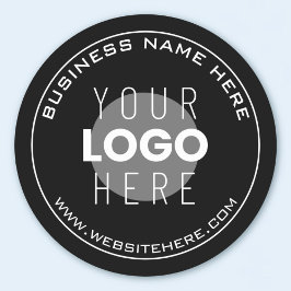 Ihr Firmenname, Website + hochgeladenes Bild Runder Aufkleber