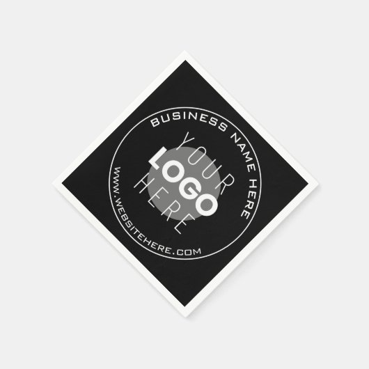 Ihr Firmenname, Website + hochgeladenes Bild Serviette (Ecke)