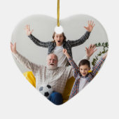 Ihr Flügel Personalisierte Gedenkherz Blau Keramik Ornament (Hinten)