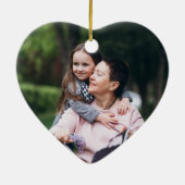 Ihr Flügel Personalisiertes Gedenkherz Keramik Ornament (Hinten)