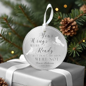 Ihr Flügel war bereit für Silver Memorial Kardinal Ornament