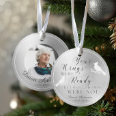 Ihr Flügel war bereit für Silver Memorial Kardinal Ornament