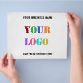 Ihr Flyer für Werbeaktionen für Logos wählt Farben (Hand)