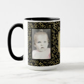 Ihr Foto 100. Geburtstag Gold Zahlenmuster Tasse (Links)