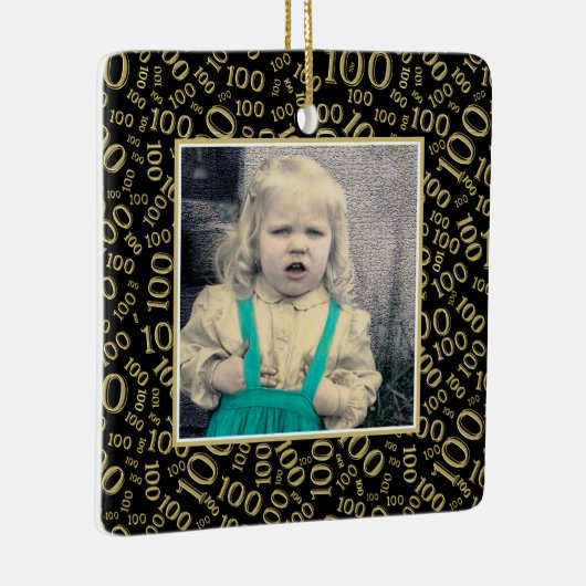Ihr Foto: 100. Nummer Muster Gold und Schwarz Keramikornament (Rechts)