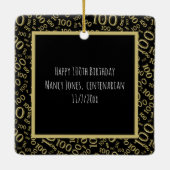 Ihr Foto: 100. Nummer Muster Gold und Schwarz Keramikornament (Rückseite)
