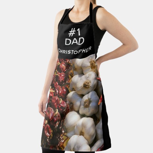 Ihr Foto, #1 Vater, Name oder Knoblauch/Paprikasch Schürze (InSitu)