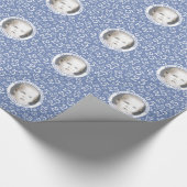 Ihr Foto | 25. Blaues Zufallszahlmuster Geschenkpapier (Ecke)