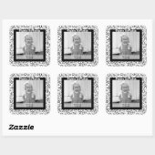 Ihr Foto: 30. Zahlenmuster Schwarz/Weiß Quadratischer Aufkleber (Blatt)