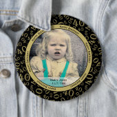 Ihr Foto: 40. Zahlenmuster Gold und Schwarz Button (Beispiel)