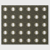 Ihr Foto | 45. Schwarz/Gold - Zahlenmuster 45 Geschenkpapier (Flach)