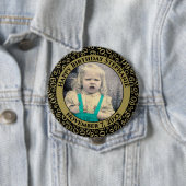 Ihr Foto 60. Geburtstag Zahlenmuster Schwarz/Gold Button (Beispiel)