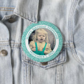 Ihr Foto 70. Geburtstag Zahlenmuster Aquamarin Button (Beispiel)