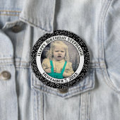 Ihr Foto 70. Geburtstag Zahlenmuster Schwarz Button (Beispiel)