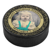 Ihr Foto 70. Random Zahlenmuster Schwarz/Gold Eishockey Puck (3/4)