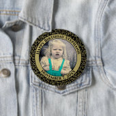 Ihr Foto 80. Geburtstag Zahlenmuster Schwarz/Gold Button (Beispiel)