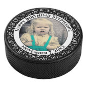 Ihr Foto 90. Random Zahlenmuster Schwarz/Weiß Eishockey Puck (3/4)