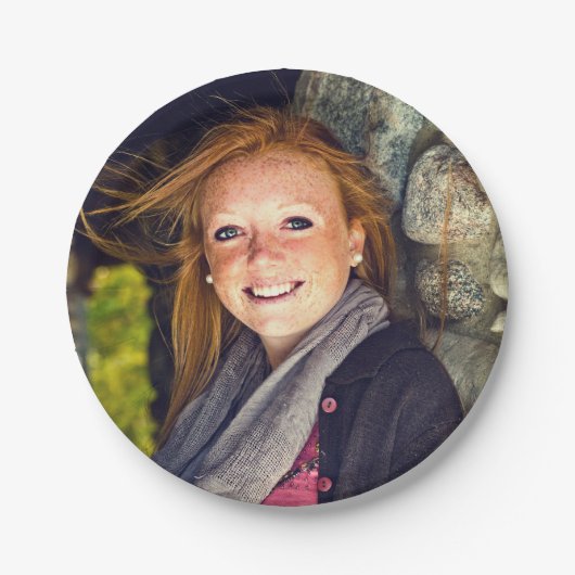 Ihr Foto-Abschluss, Familie, Baby, Haustier usw. Pappteller (Vorderseite)