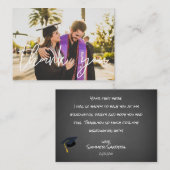 Ihr Foto Abschluss hat vielen Dank - Chalkboard Mitteilungskarte (Vorne/Hinten)