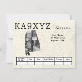 Ihr Foto Alabama geformt Cutout Custom QSL Postkarte