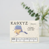 Ihr Foto Alaska geformt Cutout Custom QSL Postkarte (Stehend Vorderseite)