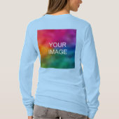 Ihr Foto an Frauen lange Schlange doppelseitig T-Shirt (Rückseite)