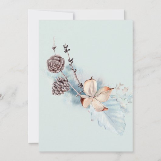 Ihr Foto Aquarellwald Hirsche Einladung (Rückseite)