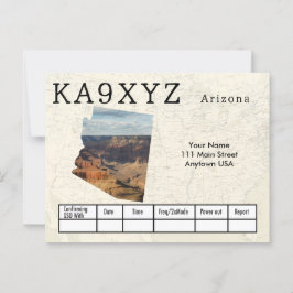 Ihr Foto Arizona Shaped Cutout Custom QSL Postkarte